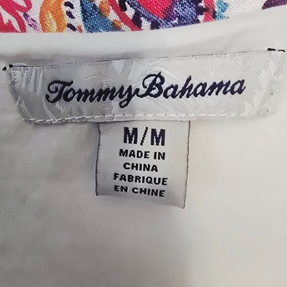 Tommy Bahama Pasley Floral Design Lined Linen Summer Vacation Women's Dress M - Picture 4 of 5